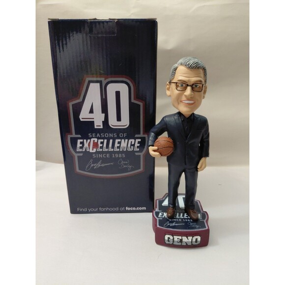 Legends of the Court GENO AURIEMMA UConn Huskies Bobblehead #992/1000 - Picture 1 of 14